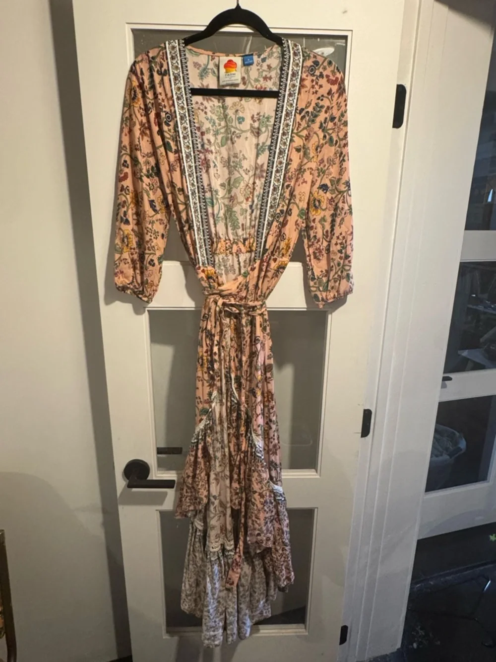 FARM Rio Peach Floral Midi Dress - Picture 3 of 4